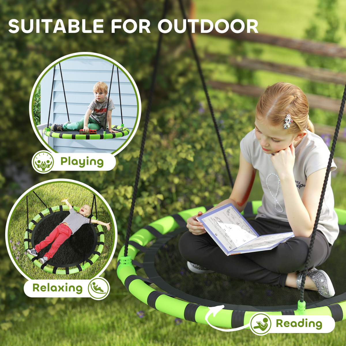 cortex-london-windsor-foam-padded-childrens-swing-seat-black-green-60cm