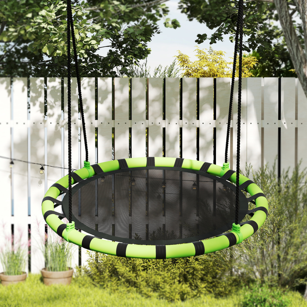 cortex-london-windsor-foam-padded-childrens-swing-seat-black-green-60cm