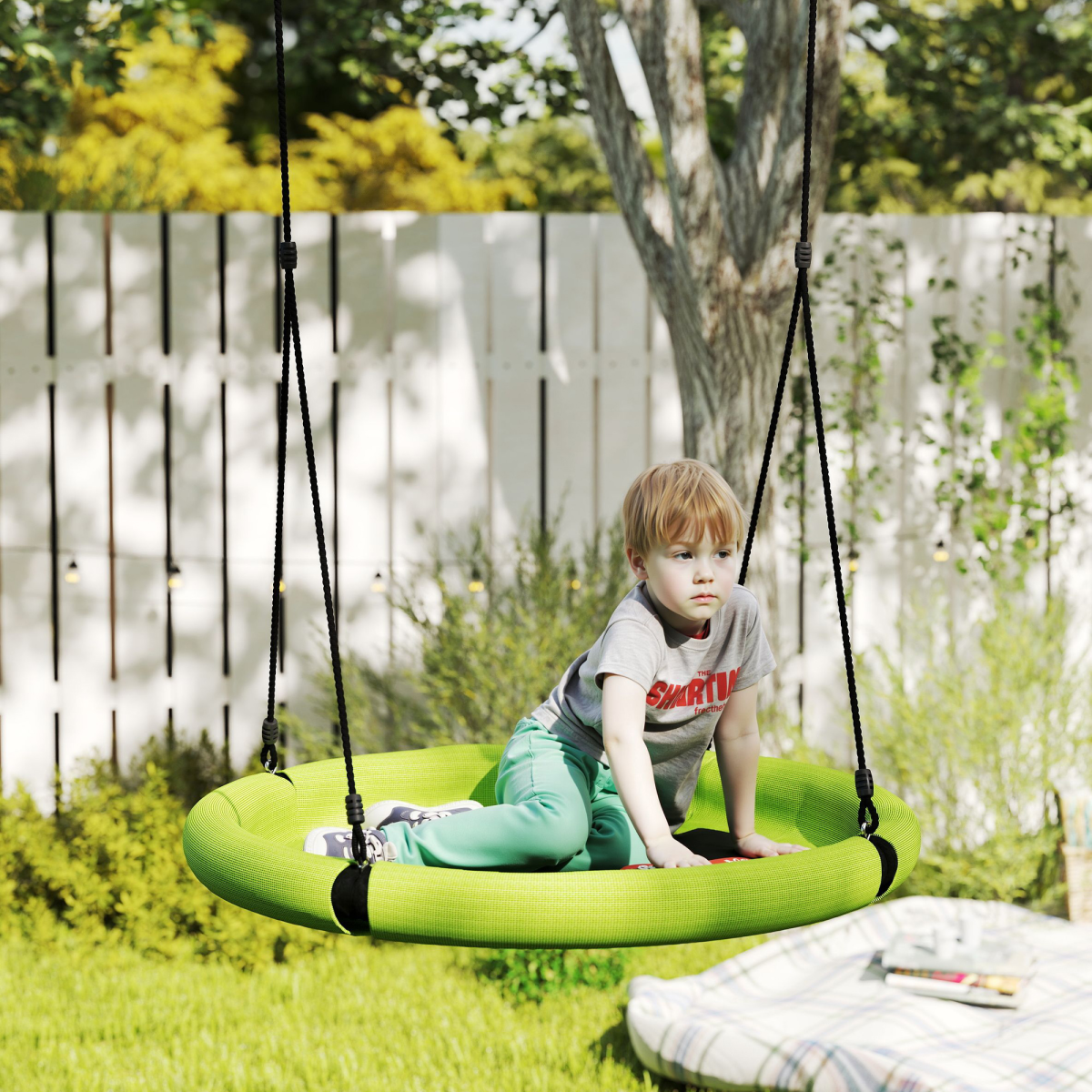 cortex-london-windsor-adjustable-garden-swing-kids-green-black
