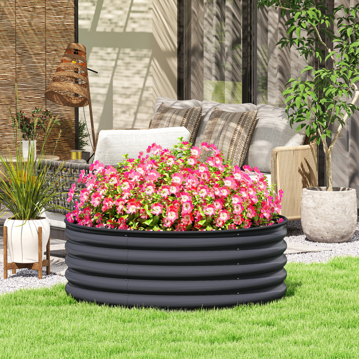 cortex-london-windsor-deep-galvanised-steel-garden-planter-dark-grey-gloves