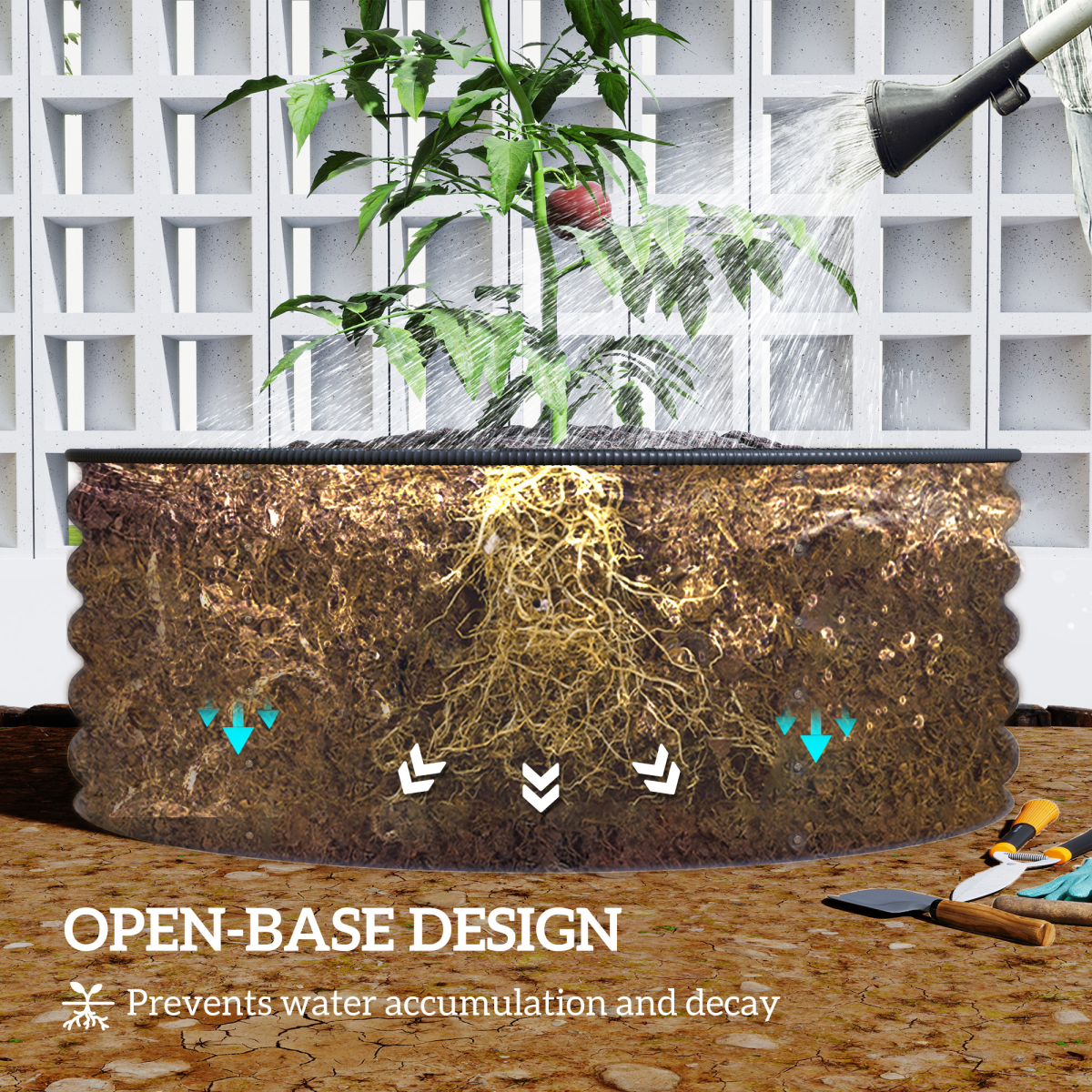 cortex-london-windsor-deep-galvanised-steel-garden-planter-dark-grey-gloves