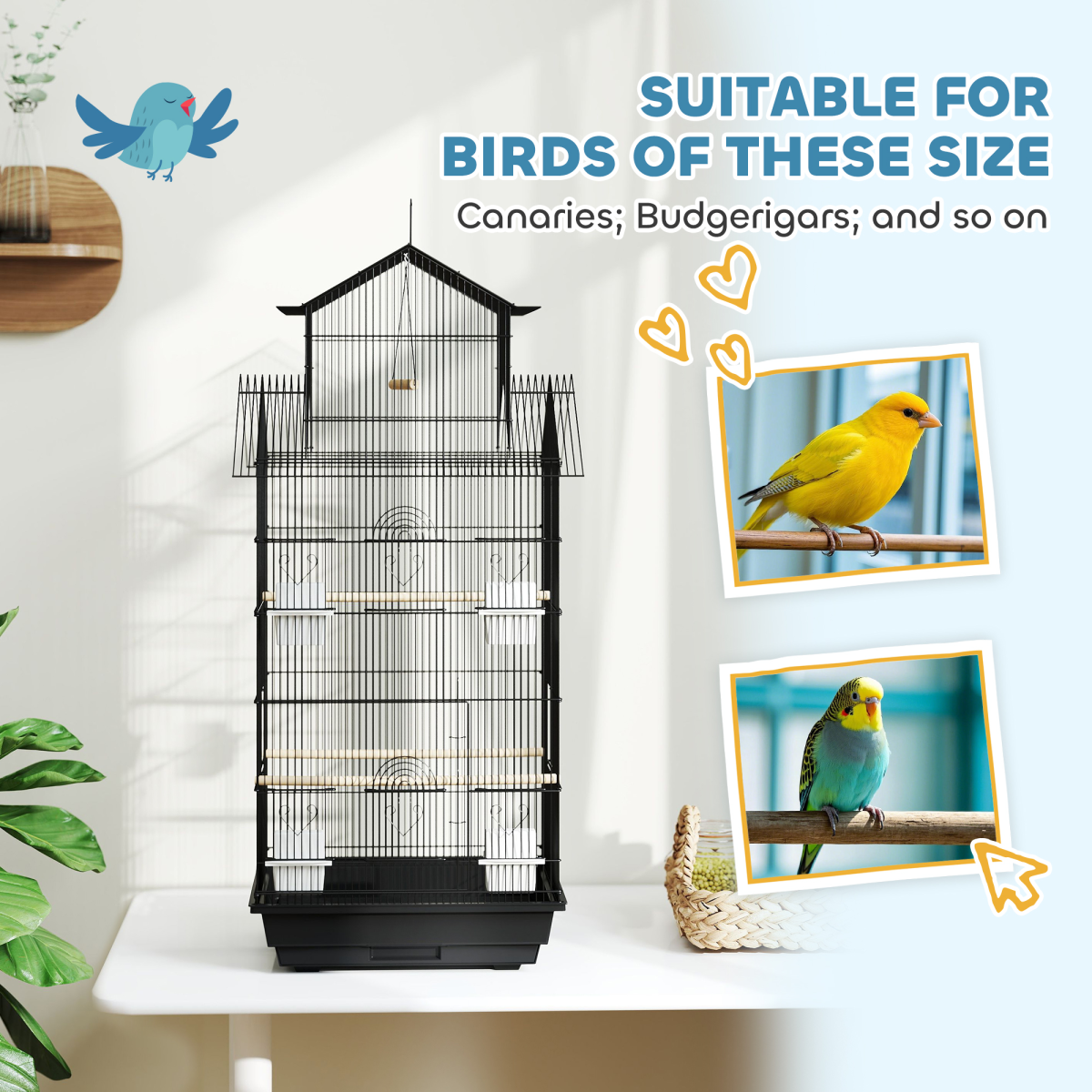 cortex-london-windsor-metal-bird-cage-small-birds-black