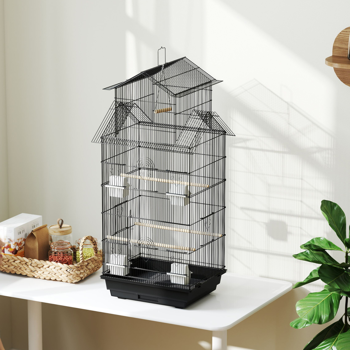 cortex-london-windsor-metal-bird-cage-small-birds-black