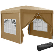 cortex-london-windsor-khaki-pop-up-gazebo-party-tent-3x3m