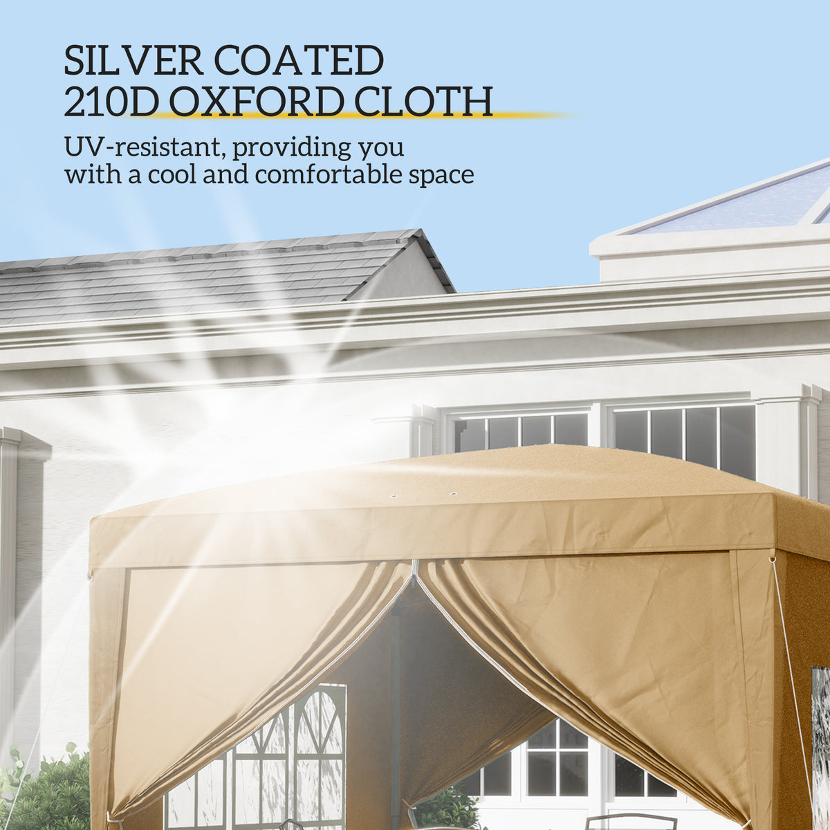 cortex-london-windsor-khaki-pop-up-gazebo-party-tent-3x3m