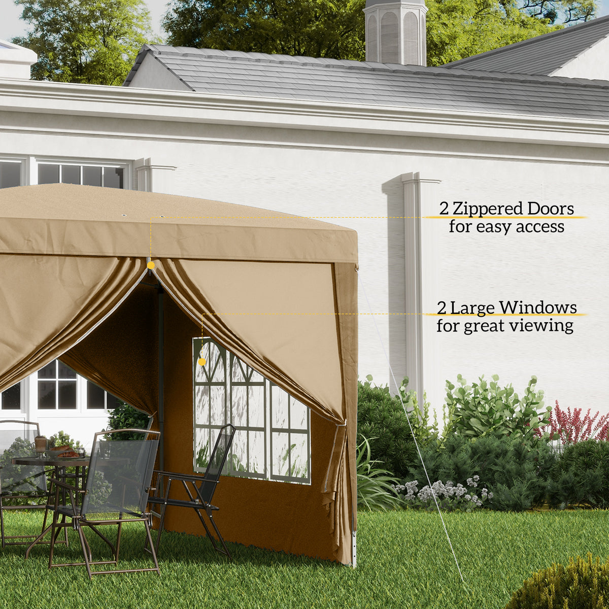cortex-london-windsor-khaki-pop-up-gazebo-party-tent-3x3m