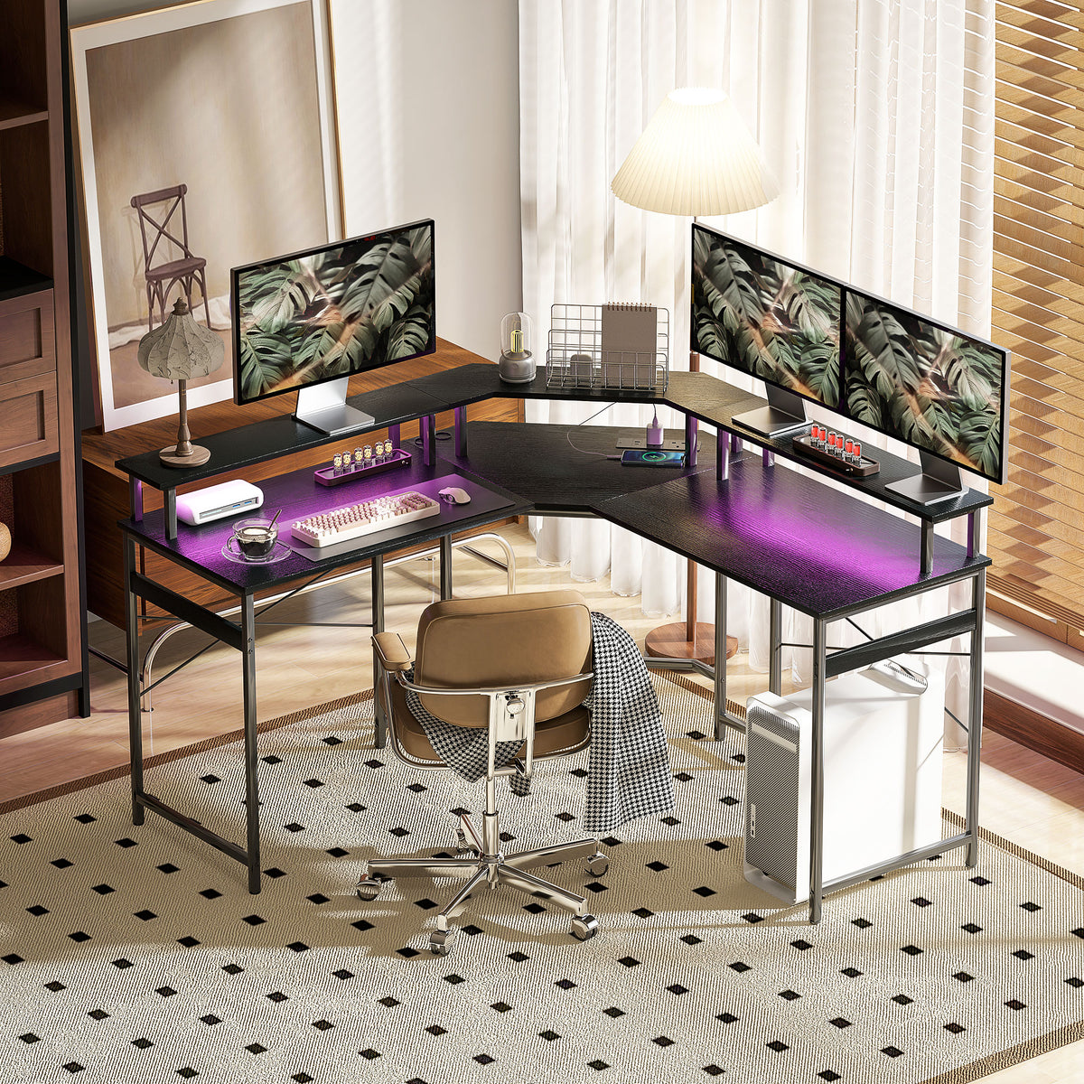 cortex-london-york-l-shaped-computer-desk-black-monitor-stand-led-lights