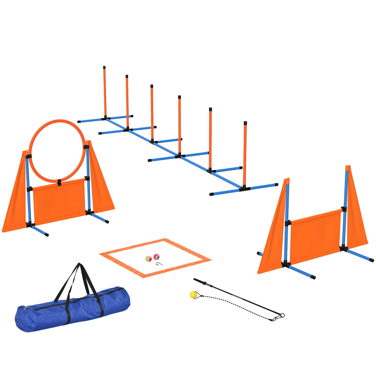 cortex-london-york-pawhut-seven-piece-dog-agility-equipment-orange-blue