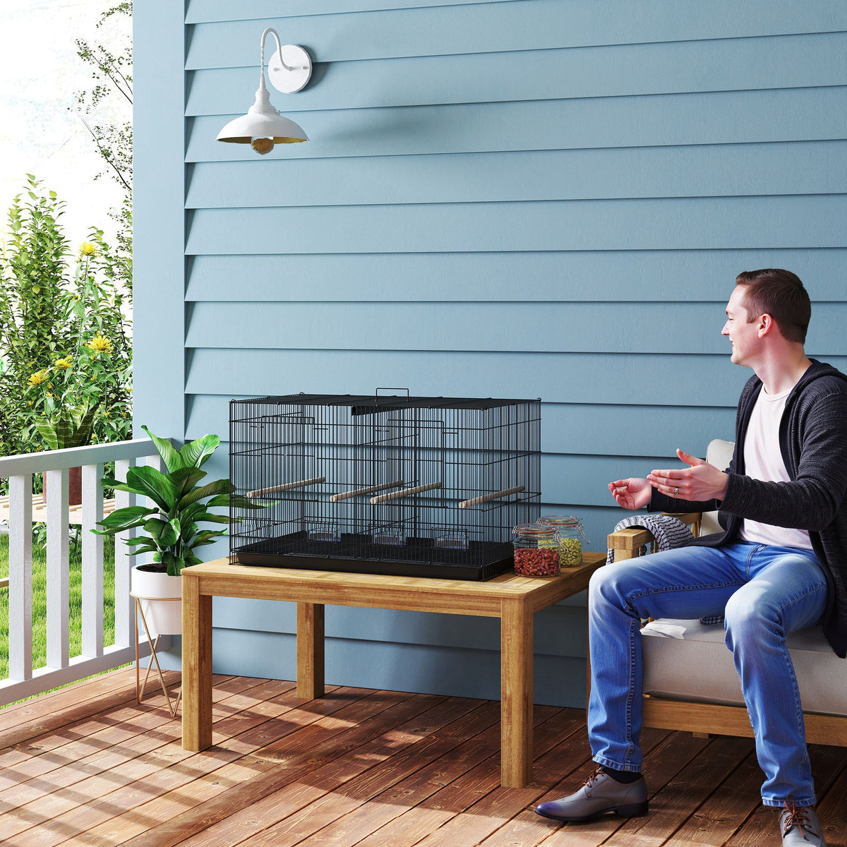 cortex-london-windsor-divider-bird-cage-black