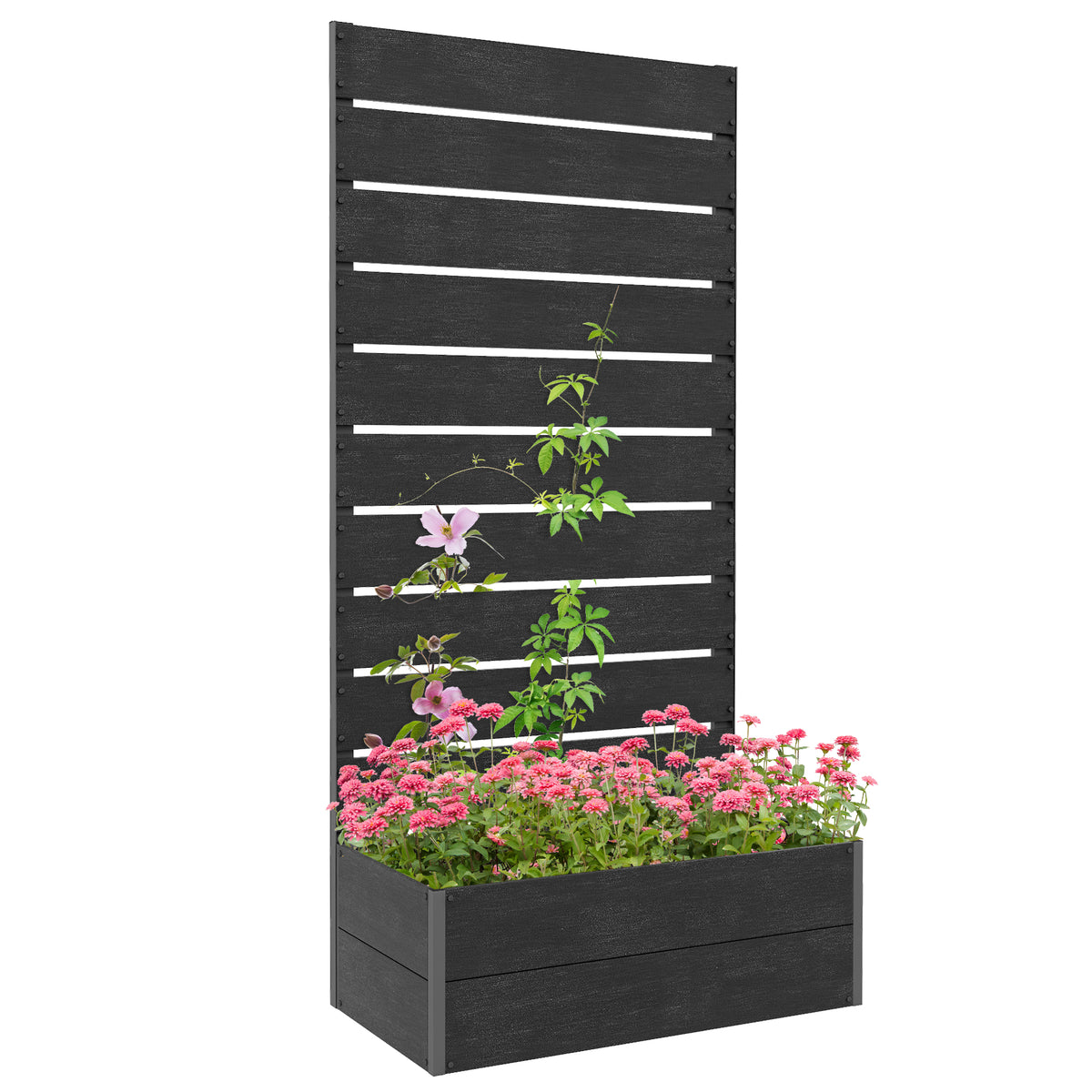 cortex-london-windsor-black-raised-garden-planter-with-trellis