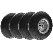 cortex-london-windsor-10-inch-garden-cart-pneumatic-wheels-set-of-four-black