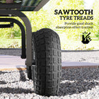 Outsunny Set of Four 10" Pneumatic Wheels for Barn Carts, Garden Cart Black