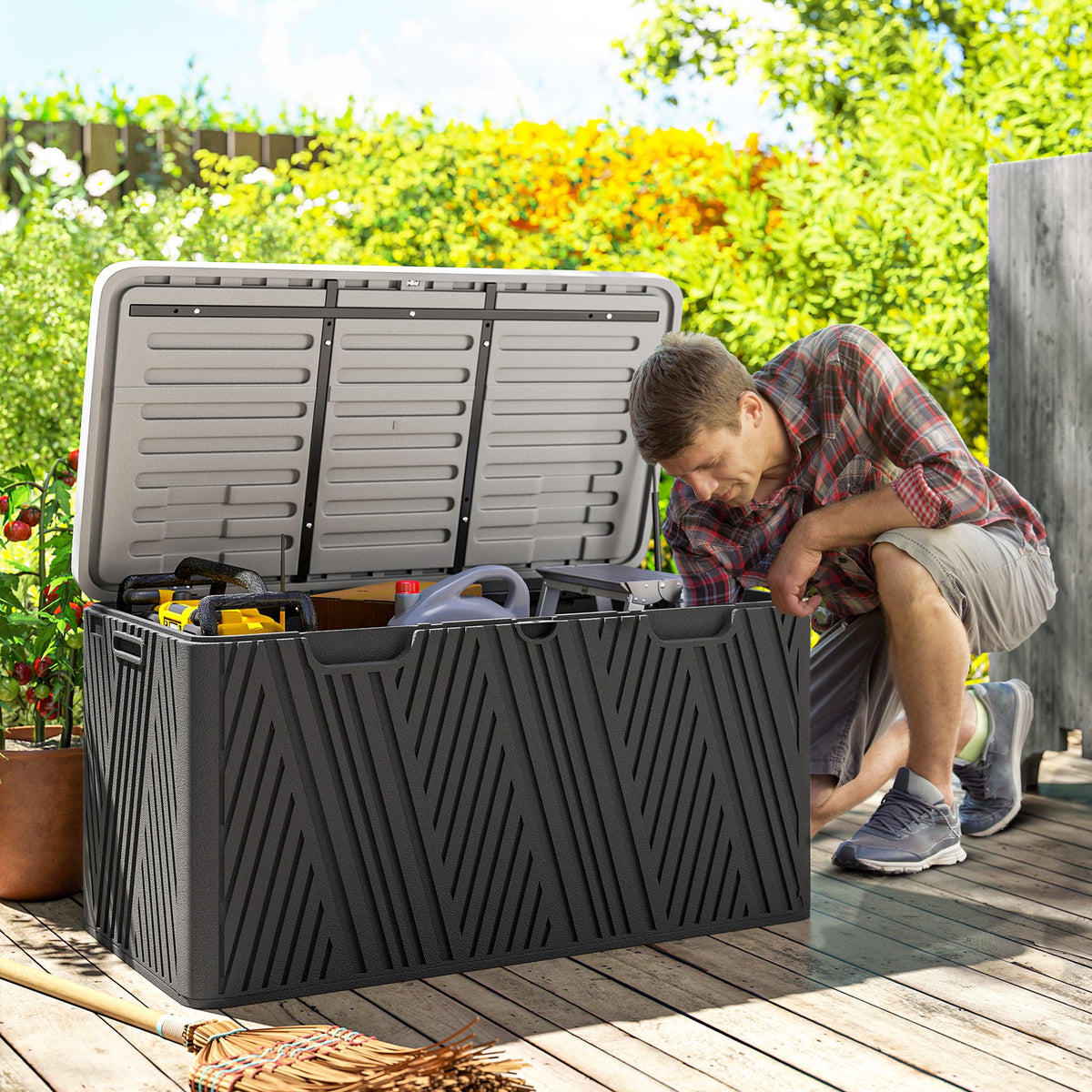 cortex-london-windsor-380l-hdpe-lockable-storage-box-black-grey