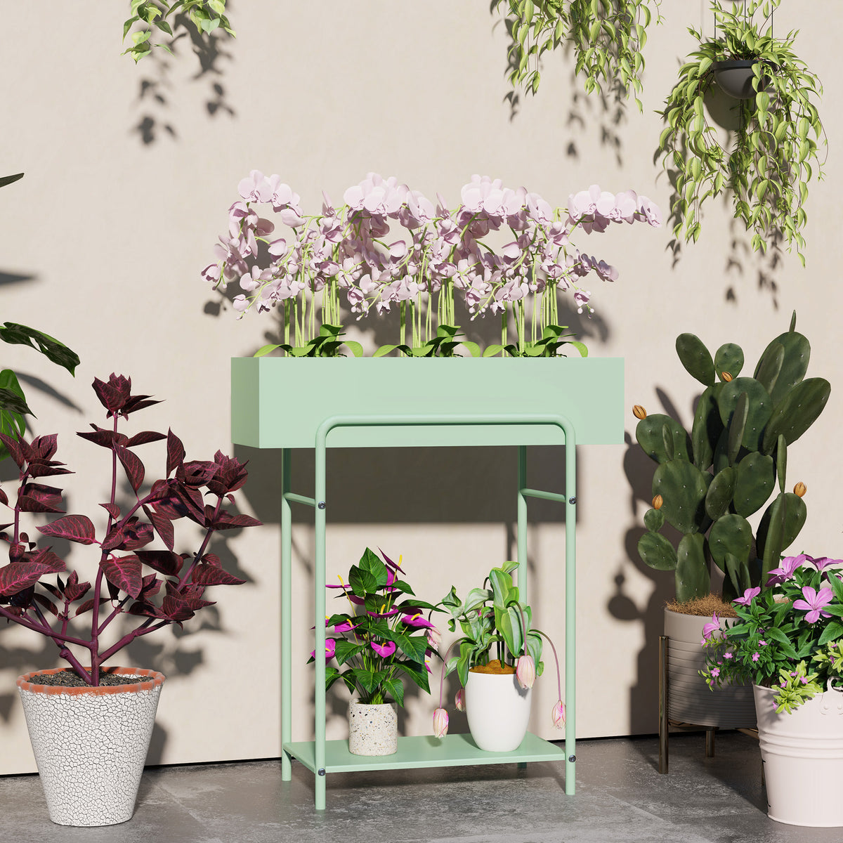 cortex-london-cambridge-green-metal-two-tier-plant-stand