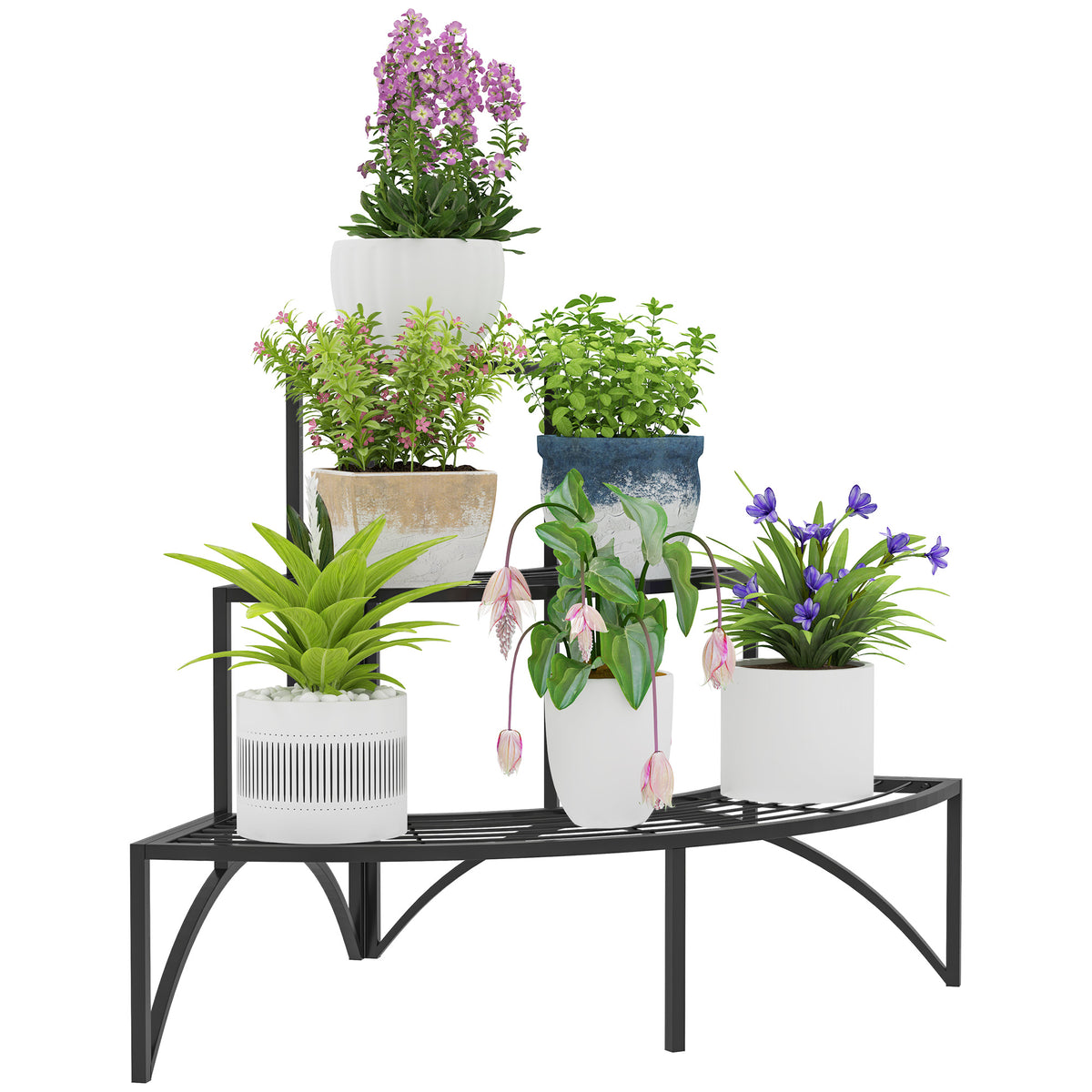 cortex-london-kensington-three-tier-metal-corner-plant-stand-black