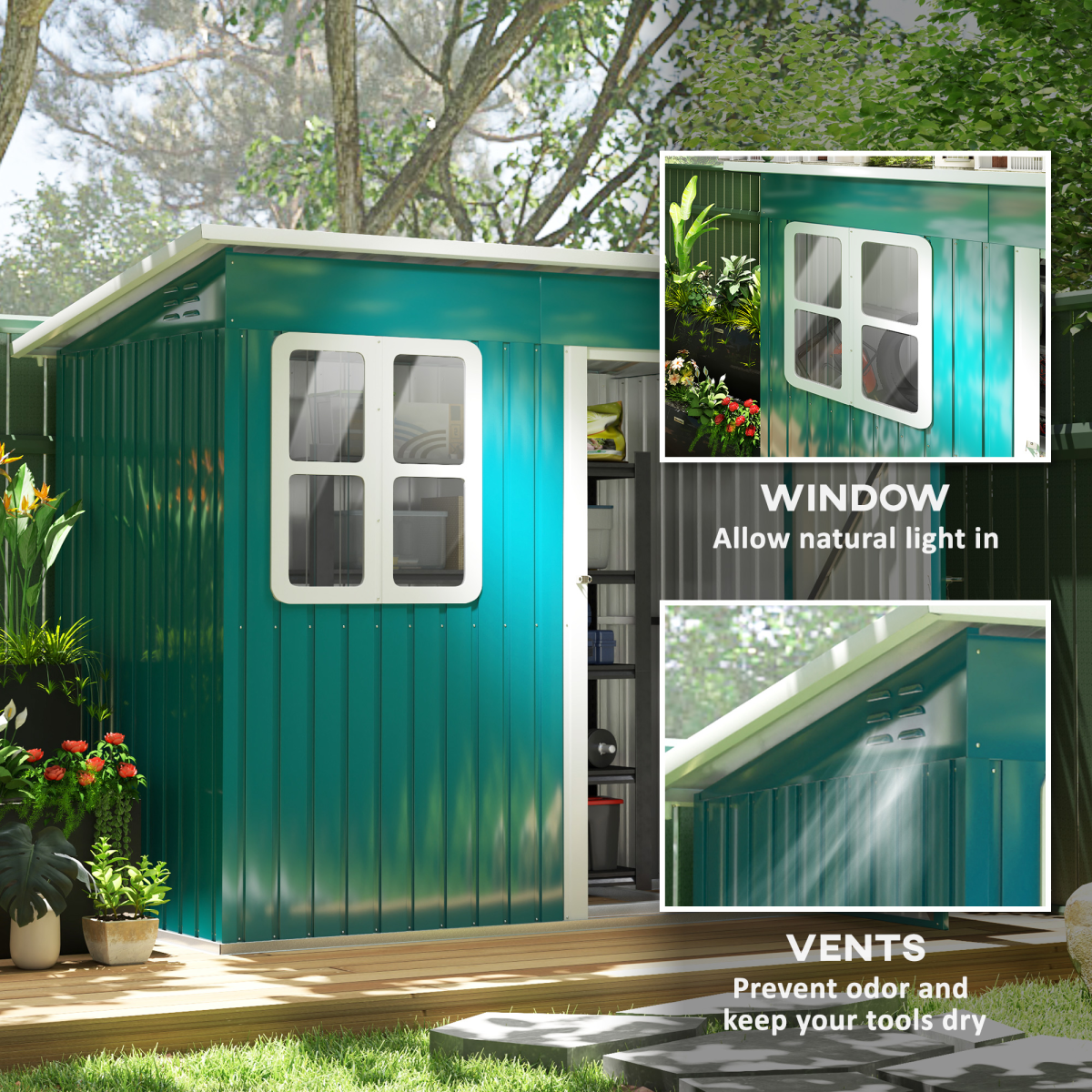 cortex-london-york-galvanised-steel-garden-shed-window-ventilation-dark-grey