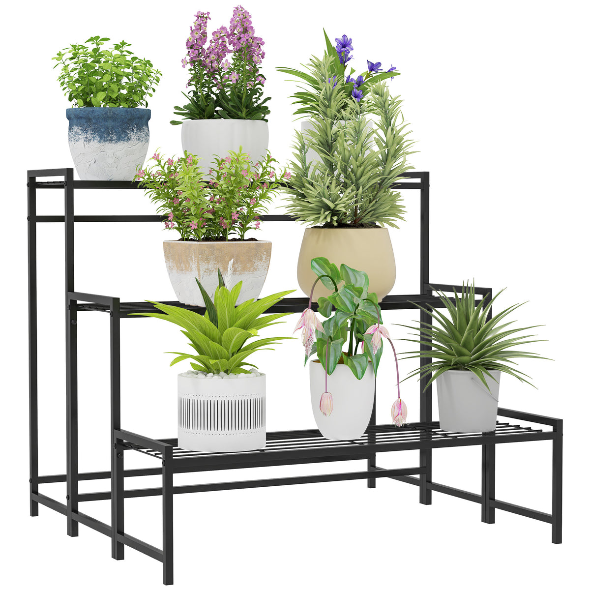 cortex-london-windsor-three-tier-metal-ladder-plant-stand-black