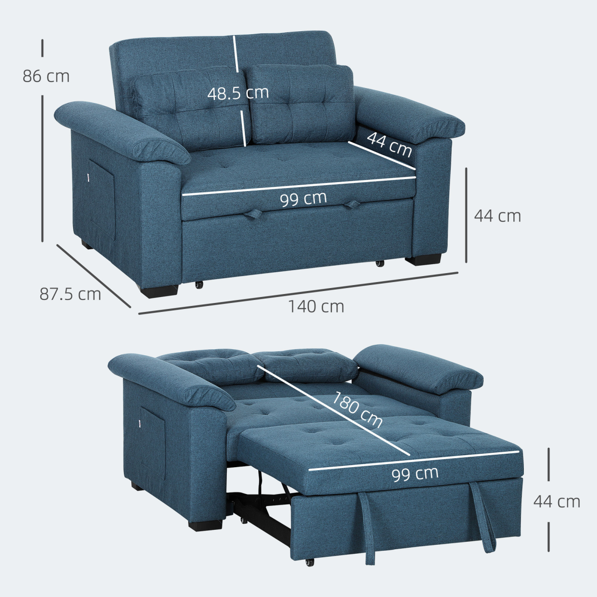 cortex-london-windsor-blue-click-clack-two-seater-sofa-bed