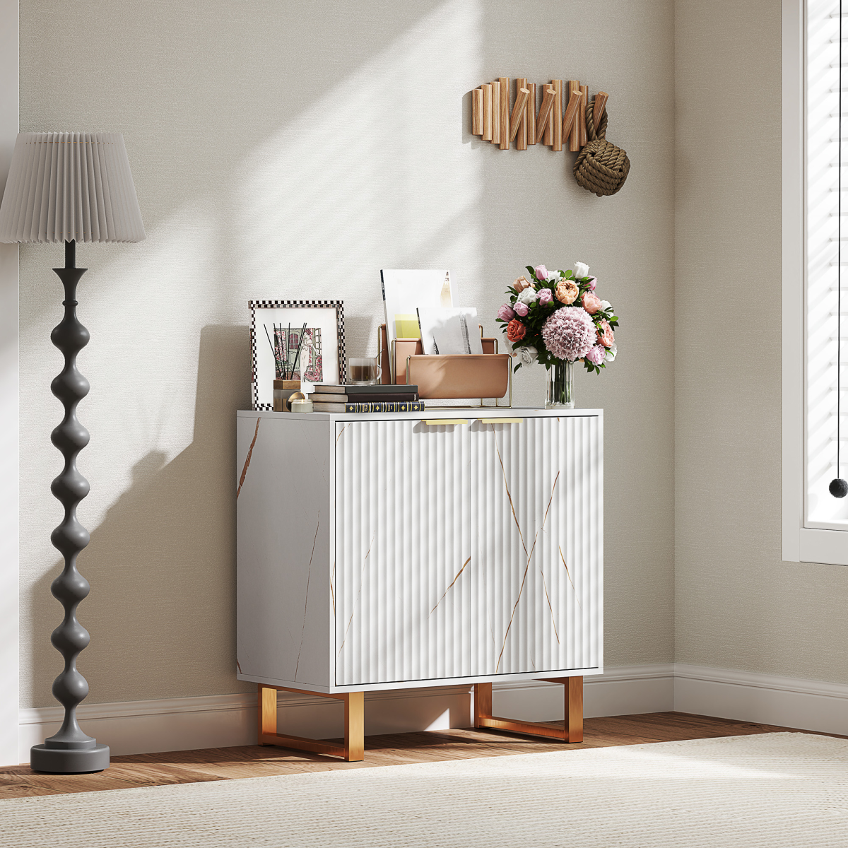 cortex-london-kensington-black-storage-unit-gold-accents-ridged-front-mdf-particleboard-steel