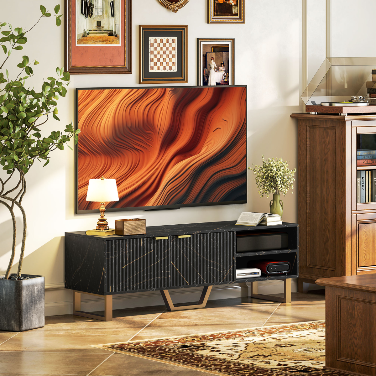 cortex-london-windsor-marble-pattern-tv-stand-black-cabinet