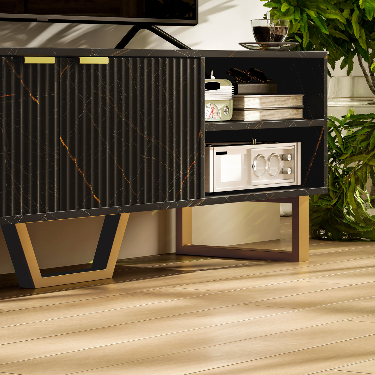 cortex-london-windsor-marble-pattern-tv-stand-black-cabinet