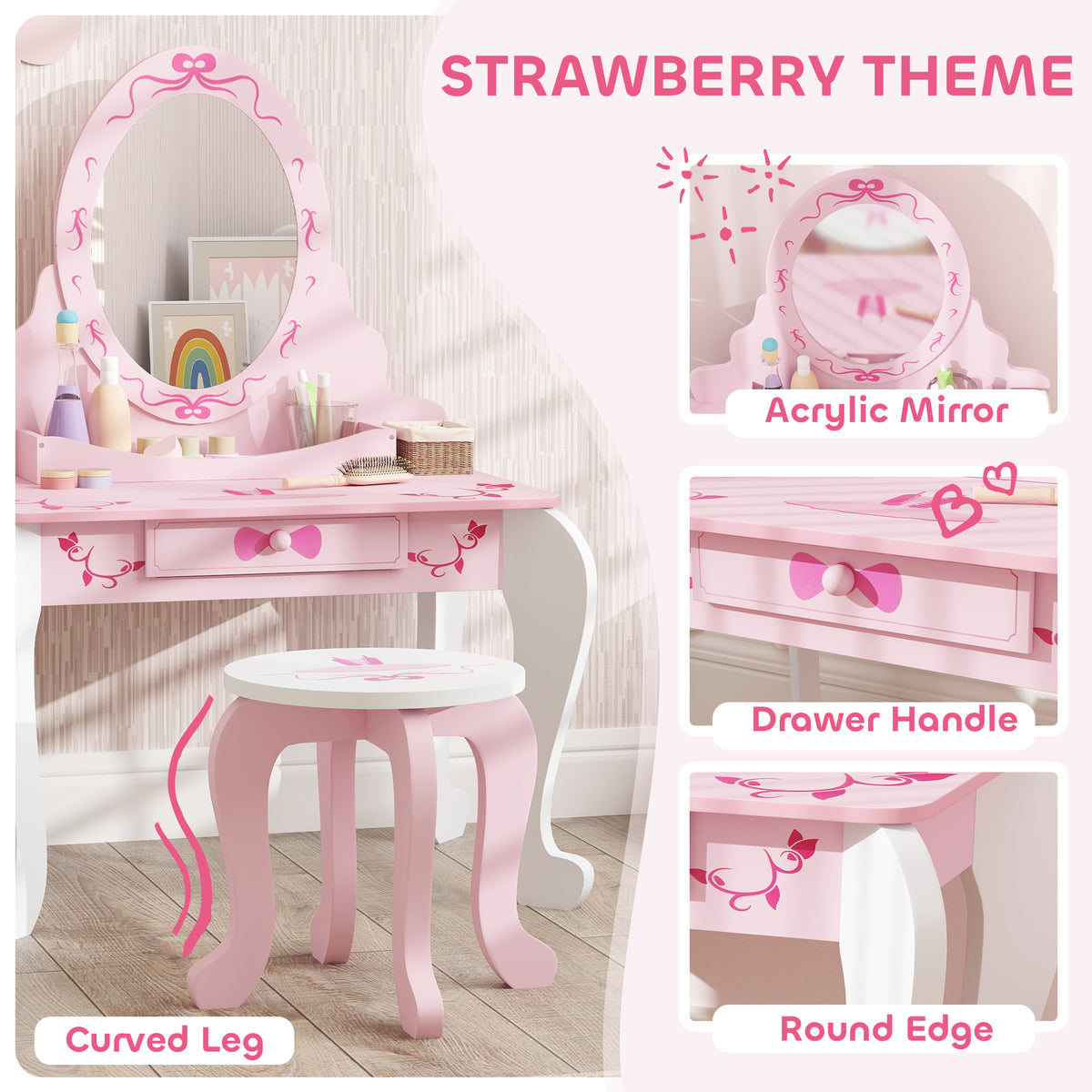 cortex-london-windsor-kids-ballet-print-vanity-set-pink-white
