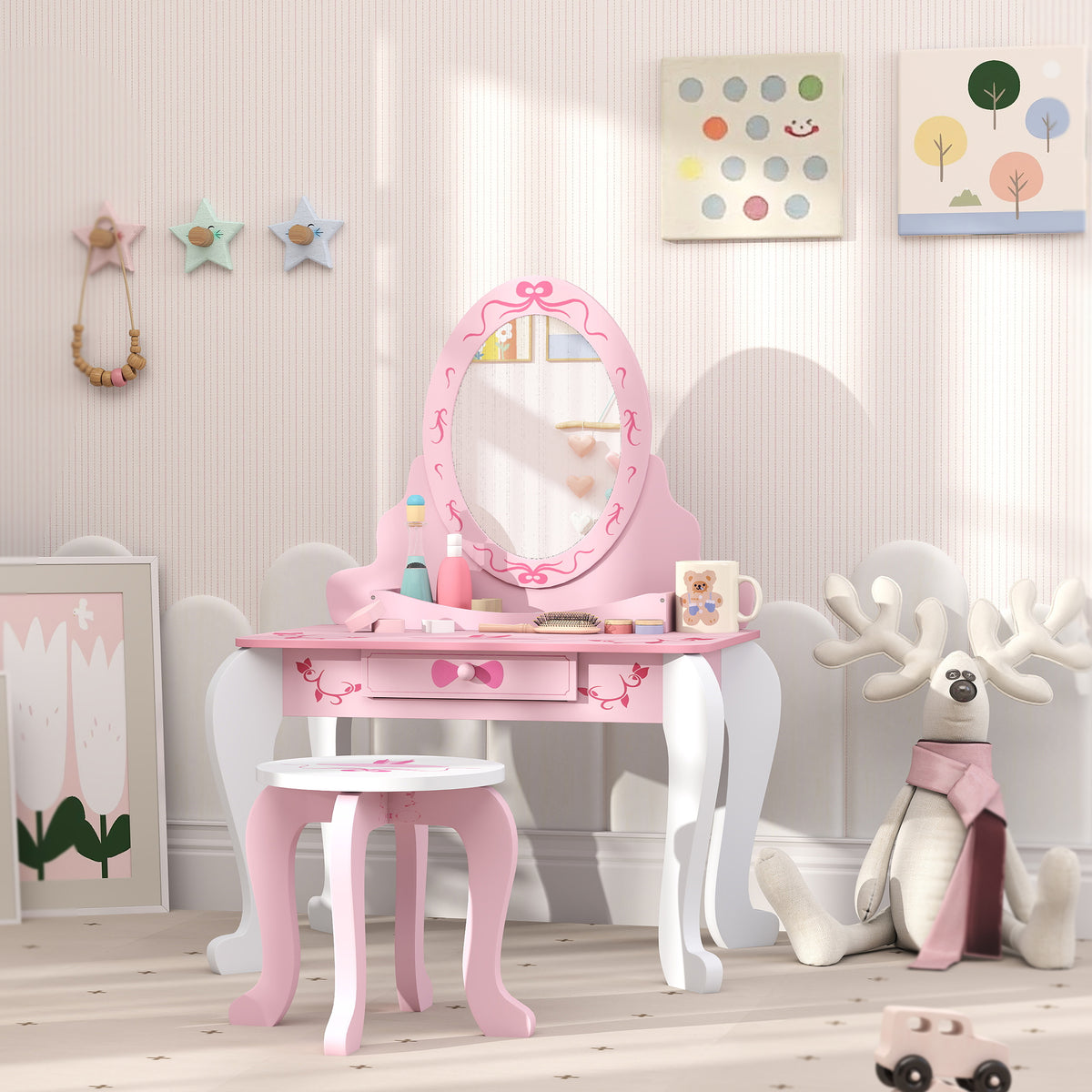 cortex-london-windsor-kids-ballet-print-vanity-set-pink-white