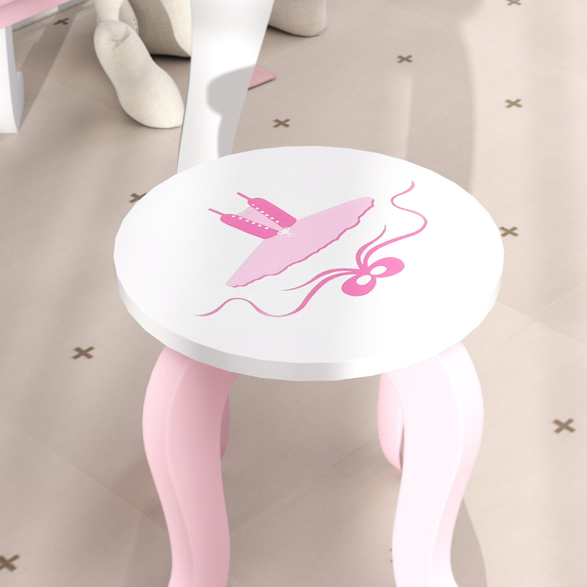cortex-london-windsor-kids-ballet-print-vanity-set-pink-white