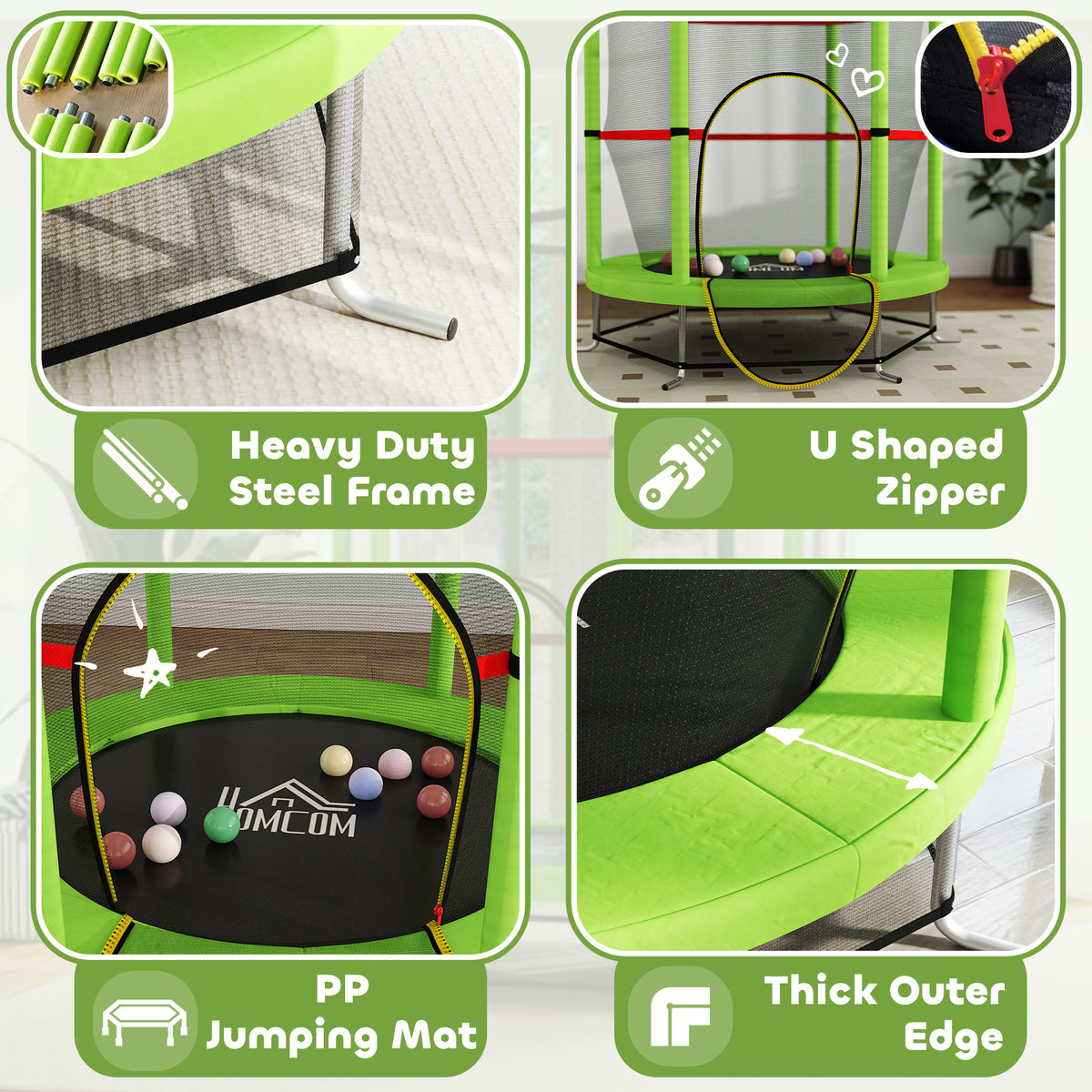 cortex-london-windsor-kids-trampoline-bouncer-enclosure-green