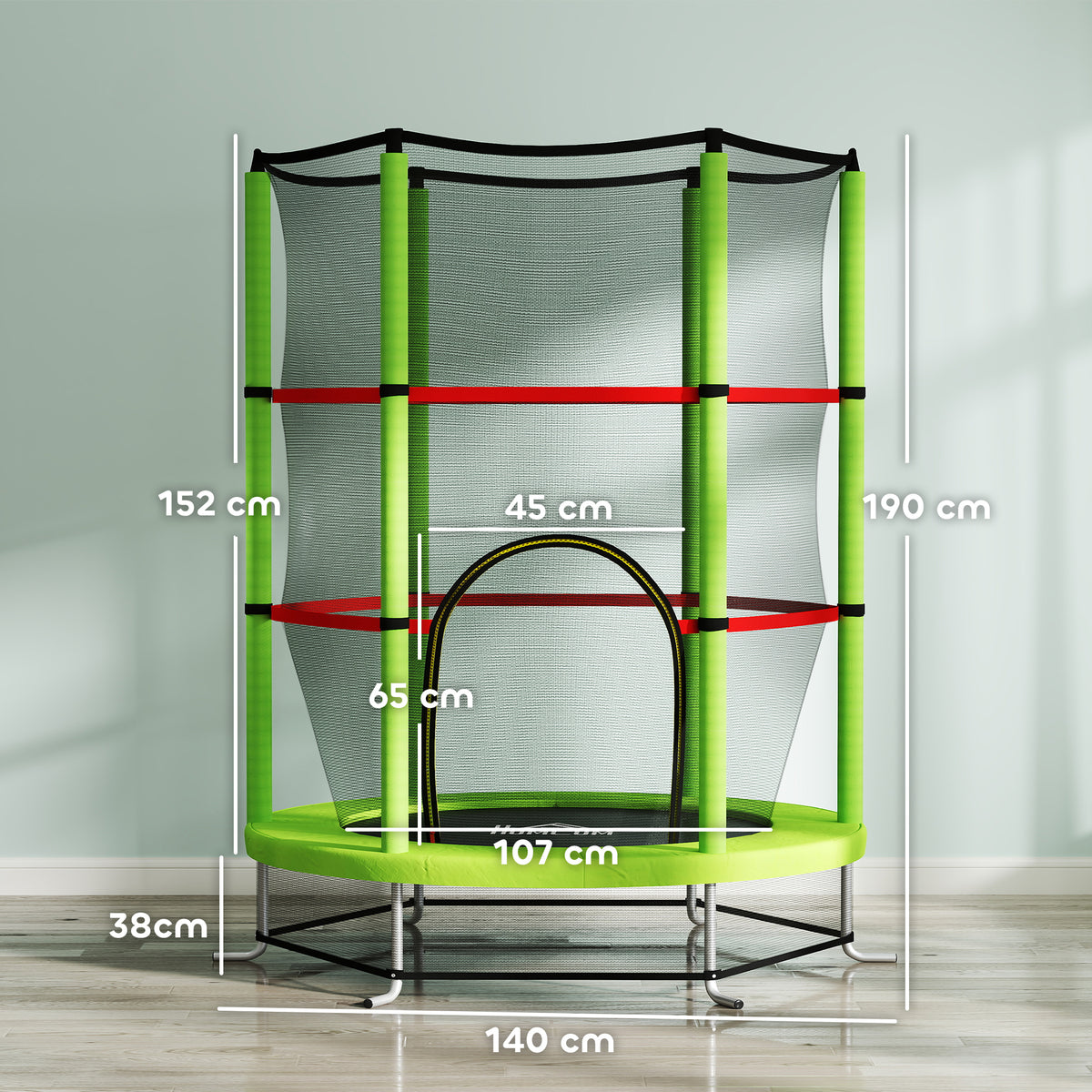 cortex-london-windsor-kids-trampoline-bouncer-enclosure-green