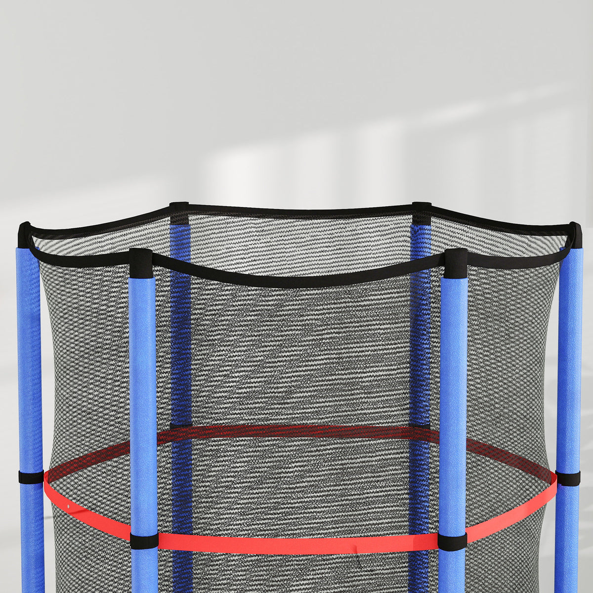 cortex-london-york-mini-kids-trampoline-with-enclosure-net-red-blue-yellow-black