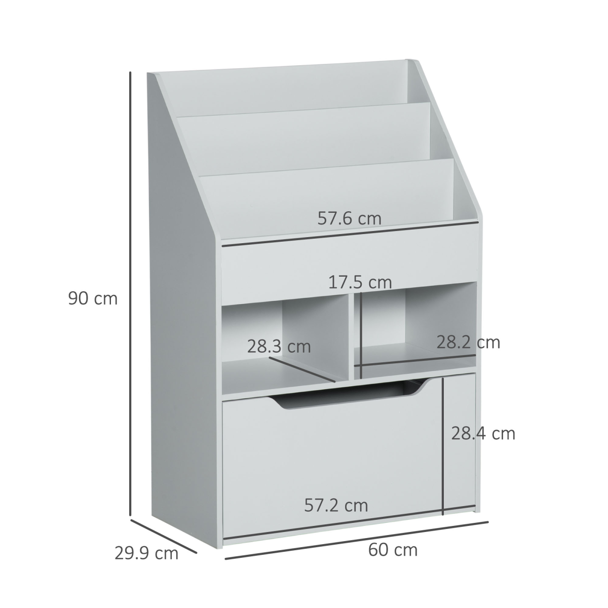 cortex-london-york-kids-bookcase-toy-box-storage-drawer-green