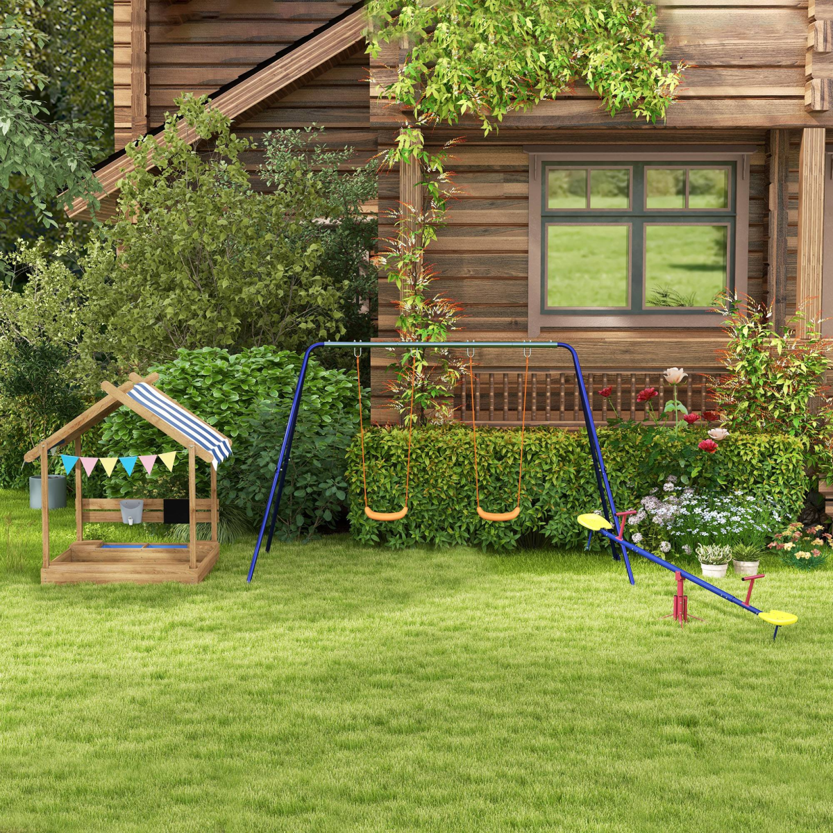 cortex-london-windsor-kids-sand-pit-playhouse-canopy-blackboard-sink