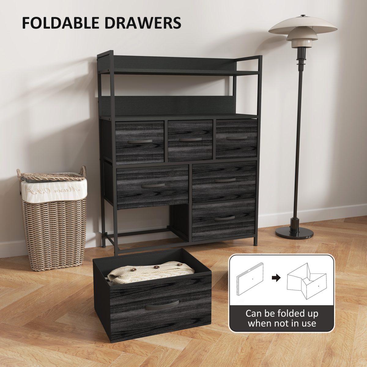 cortex-london-york-seven-drawer-black-bedroom-dresser-with-shelves