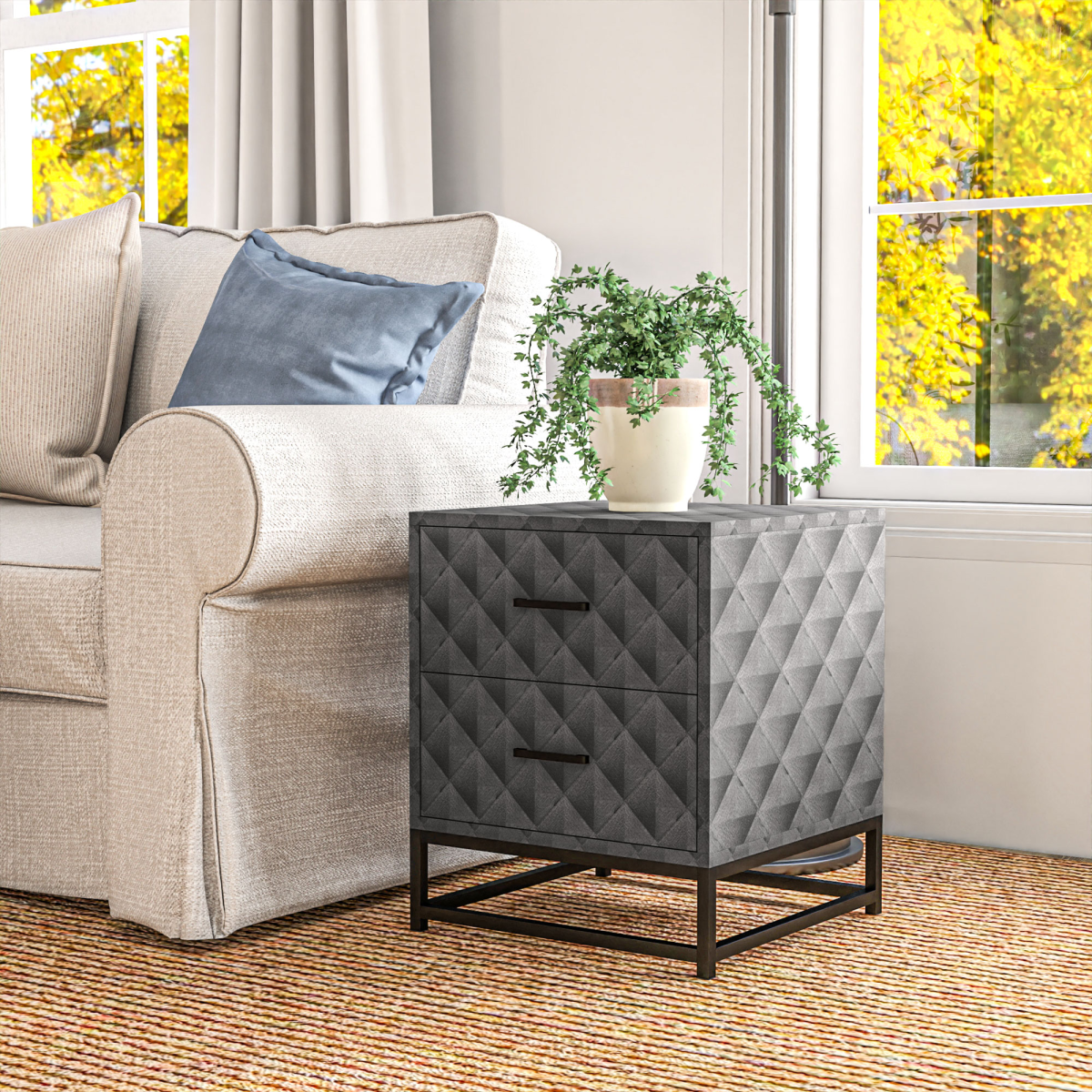 cortex-london-windsor-black-bedside-tables-set-of-2-with-steel-legs