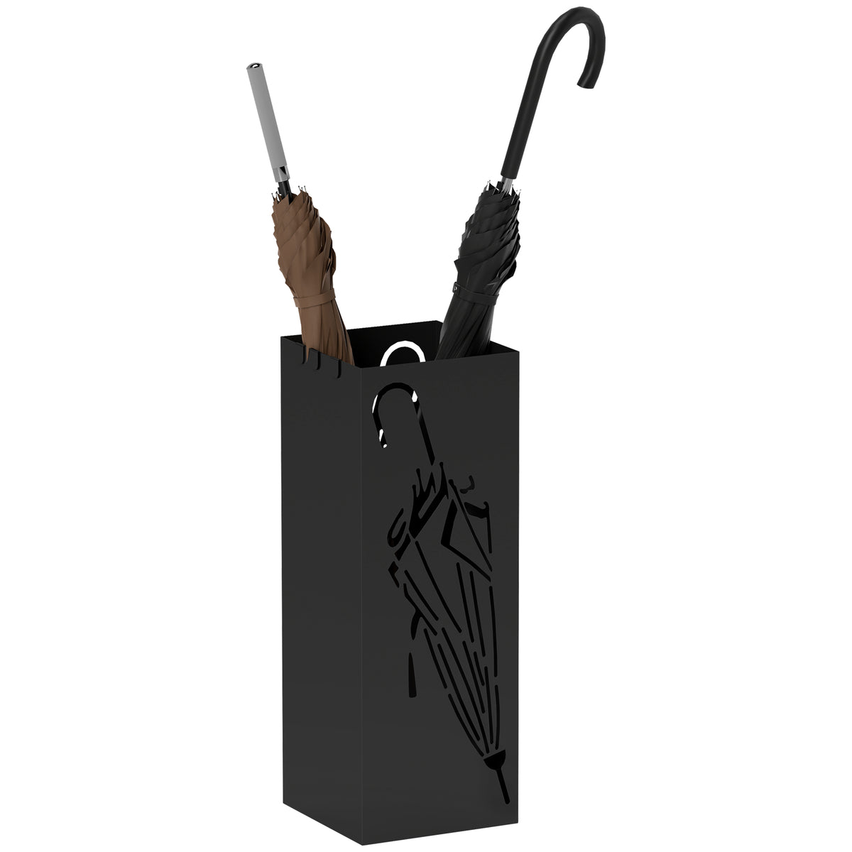 cortex-london-windsor-square-umbrella-holder-black-galvanised-steel-hooks-drip-tray