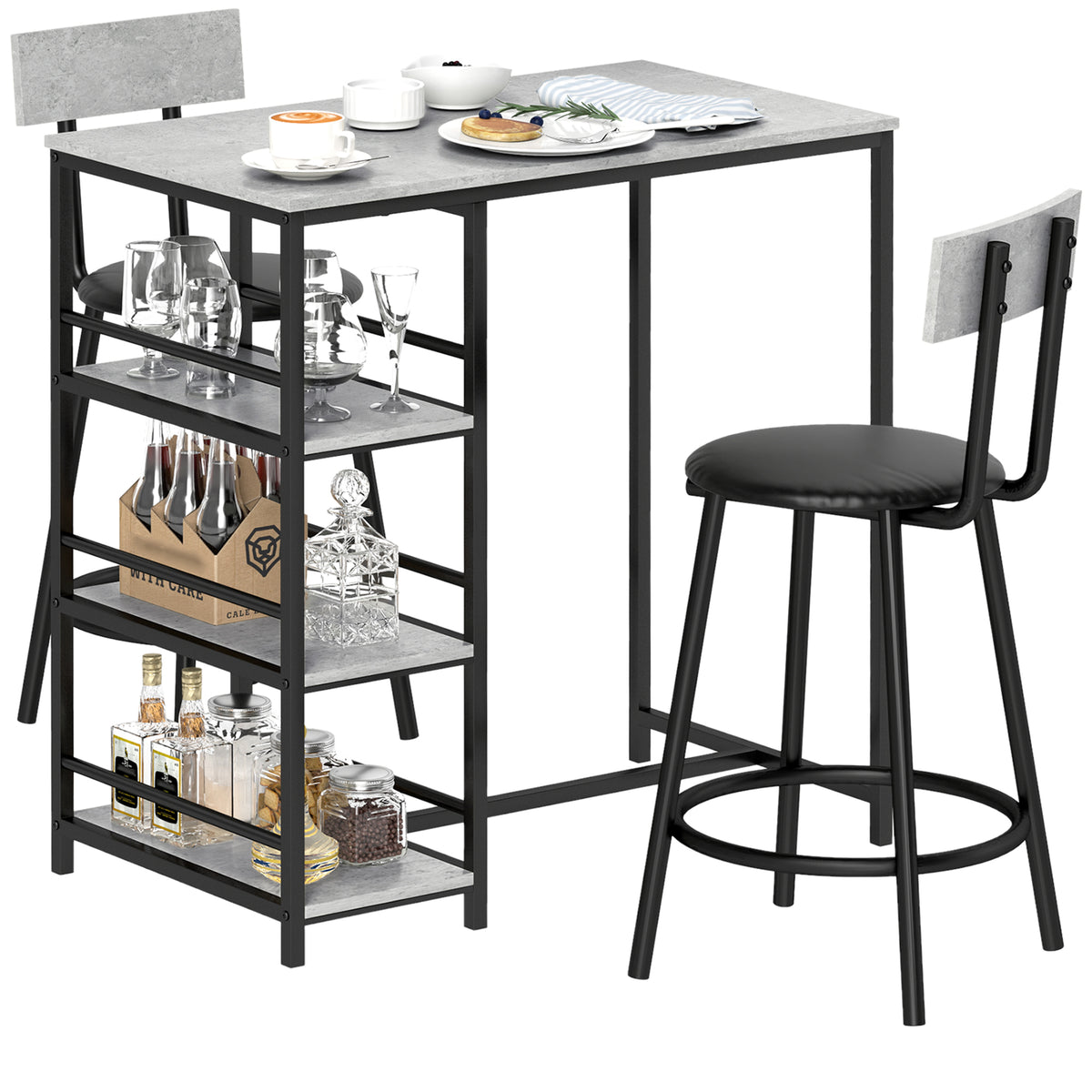 cortex-london-windsor-light-grey-space-saving-dining-set