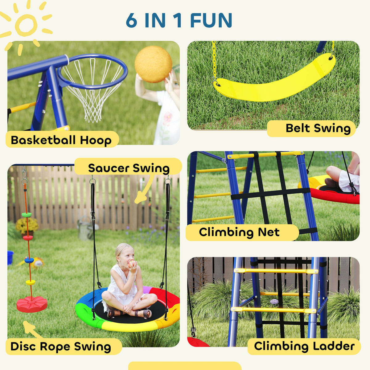 cortex-london-windsor-kids-swing-set-three-swings-climbing-net