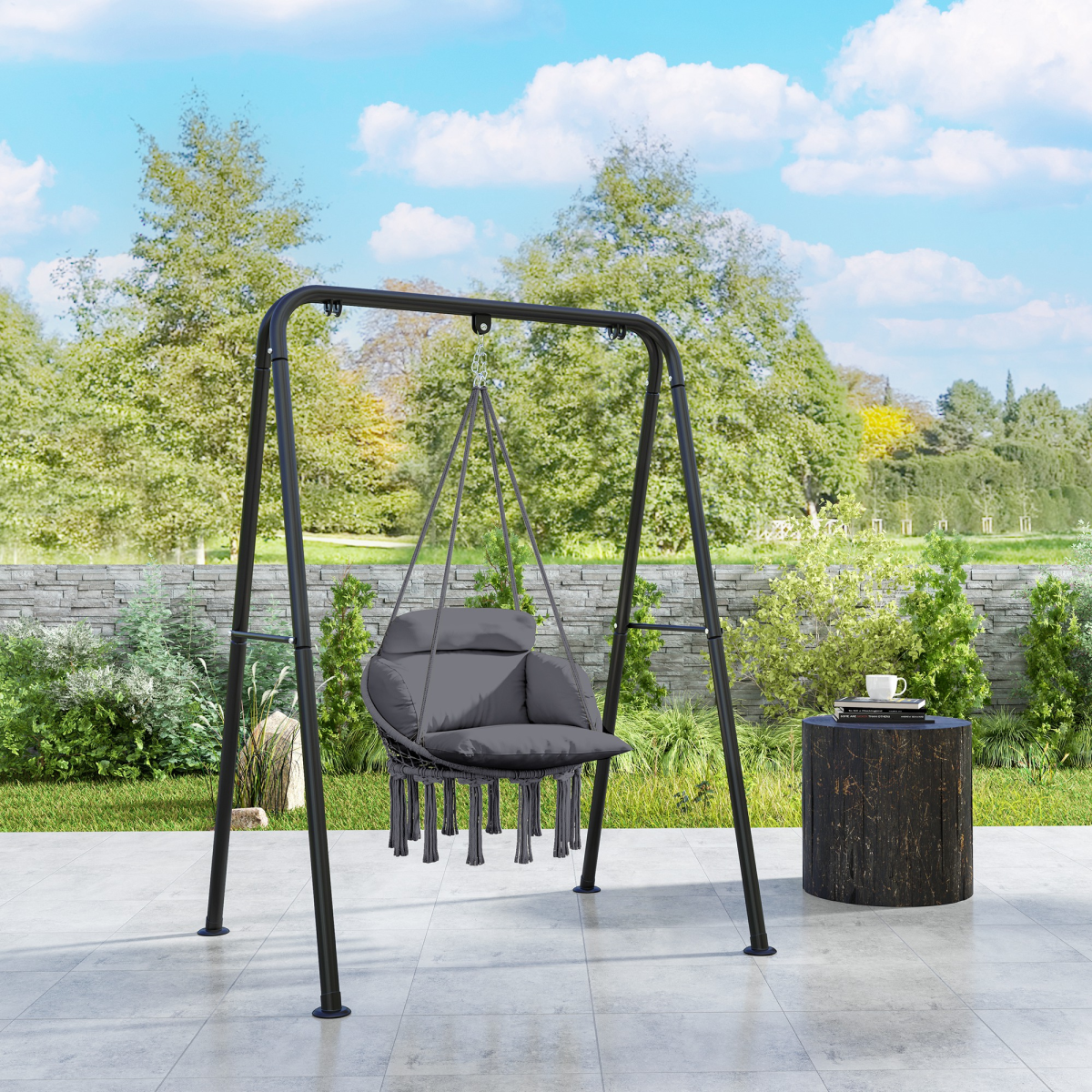cortex-london-windsor-grey-hanging-chair-with-cushion