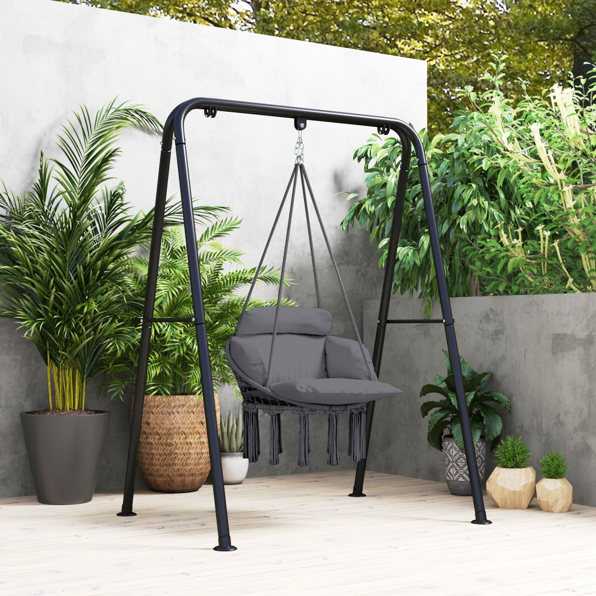 cortex-london-windsor-grey-hanging-chair-with-cushion