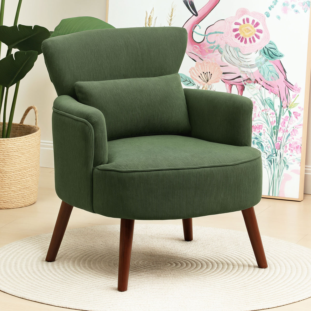 cortex-london-windsor-green-corduroy-wingback-armchair
