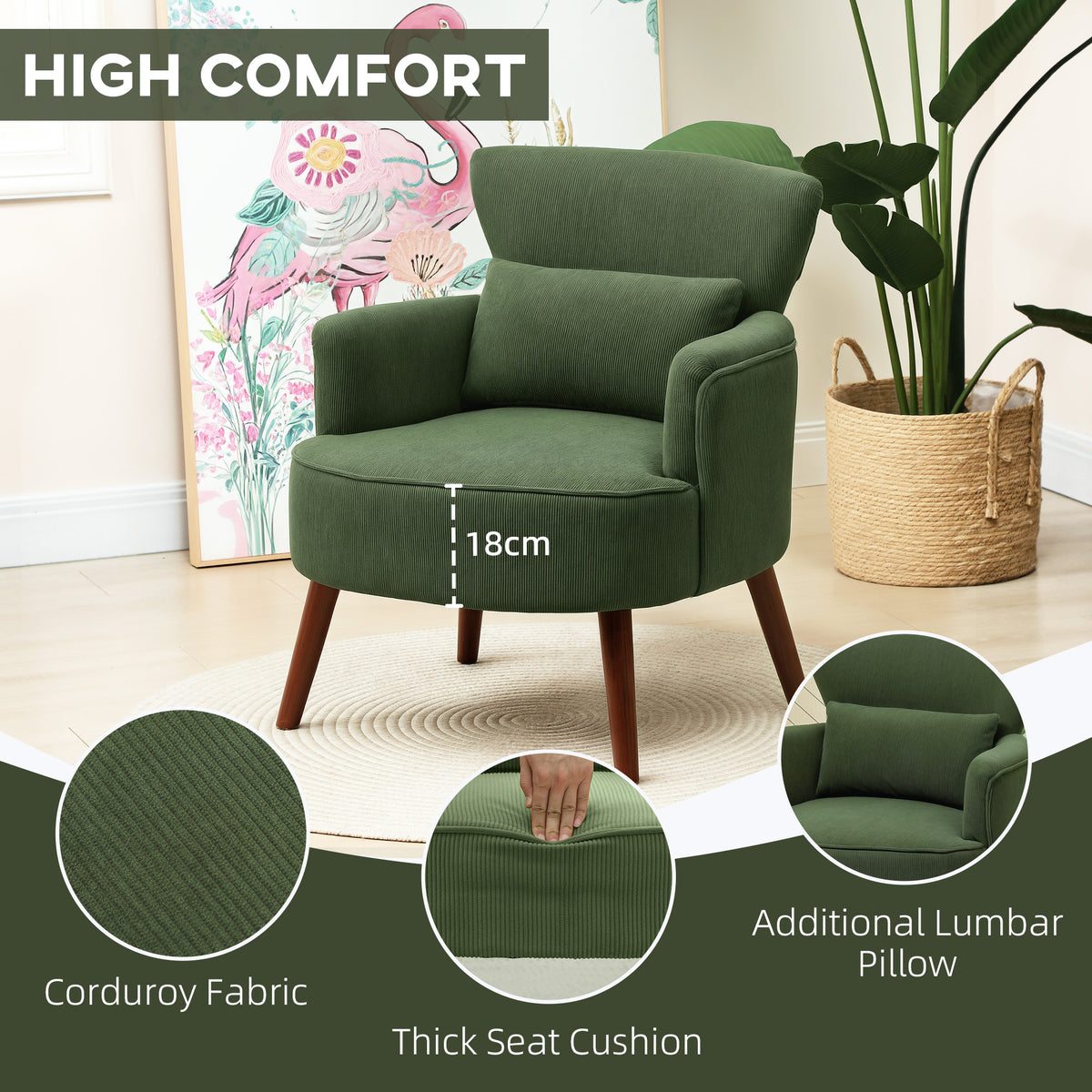 cortex-london-windsor-green-corduroy-wingback-armchair