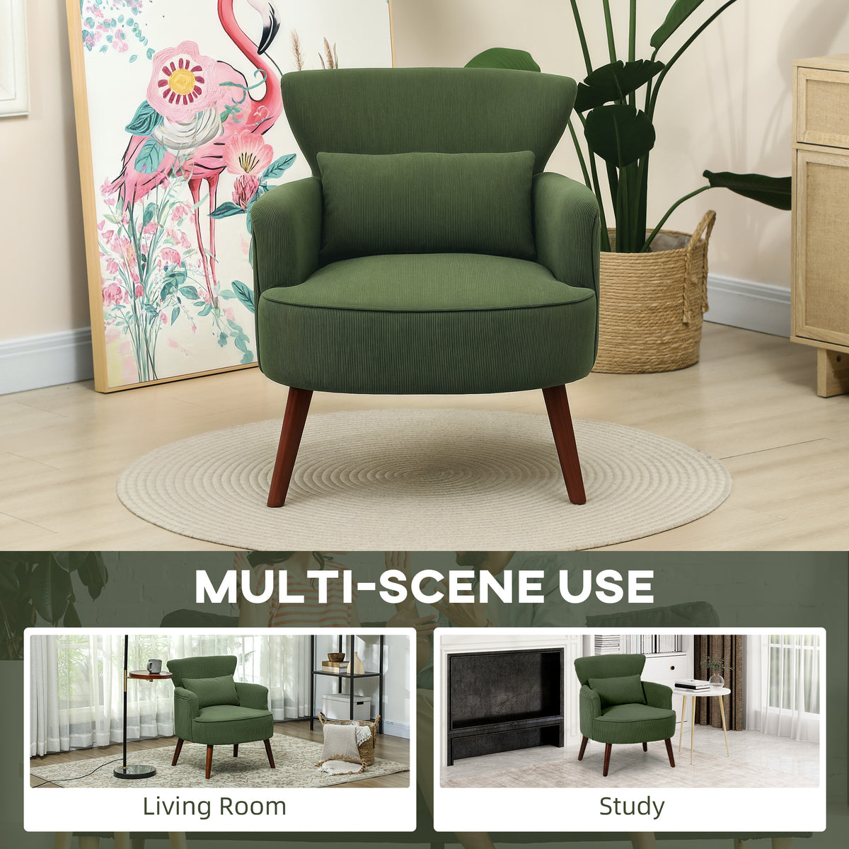 cortex-london-windsor-green-corduroy-wingback-armchair