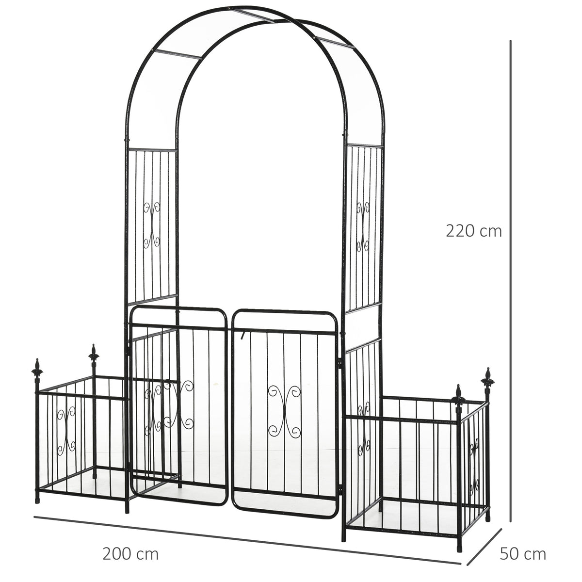 cortex-london-windsor-metal-garden-arbor-arch-gate-with-planter-boxes