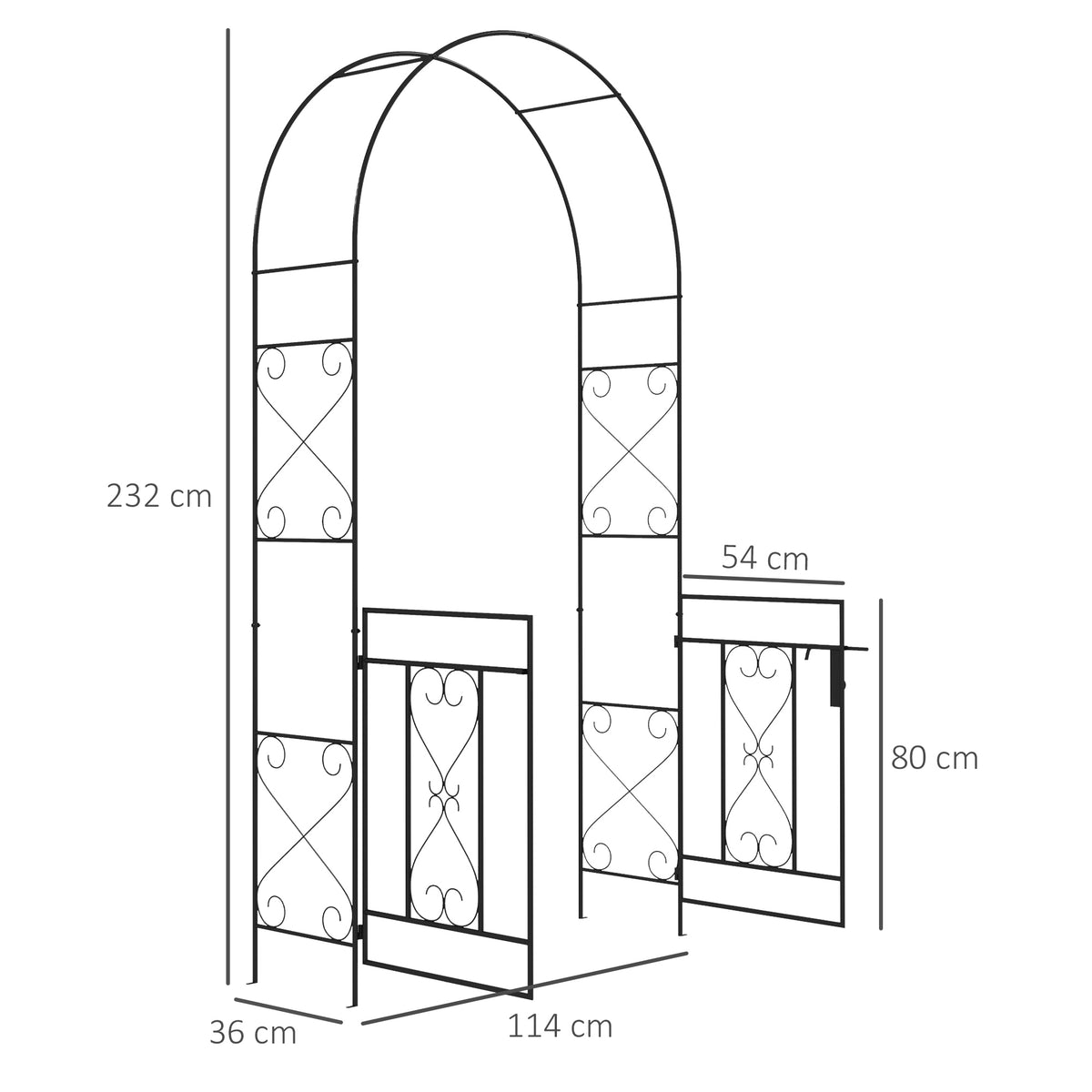 cortex-london-windsor-steel-garden-arch-double-gate-climbing-plants-black