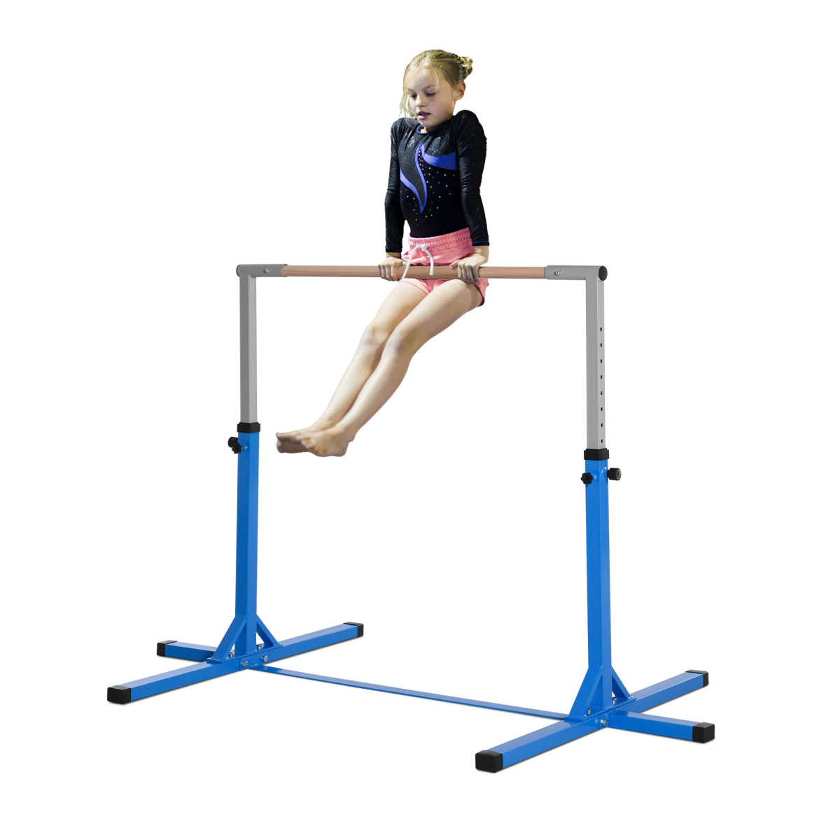 cortex-london-windsor-adjustable-kids-gymnastics-horizontal-bar-light-blue-steel-beech-wood