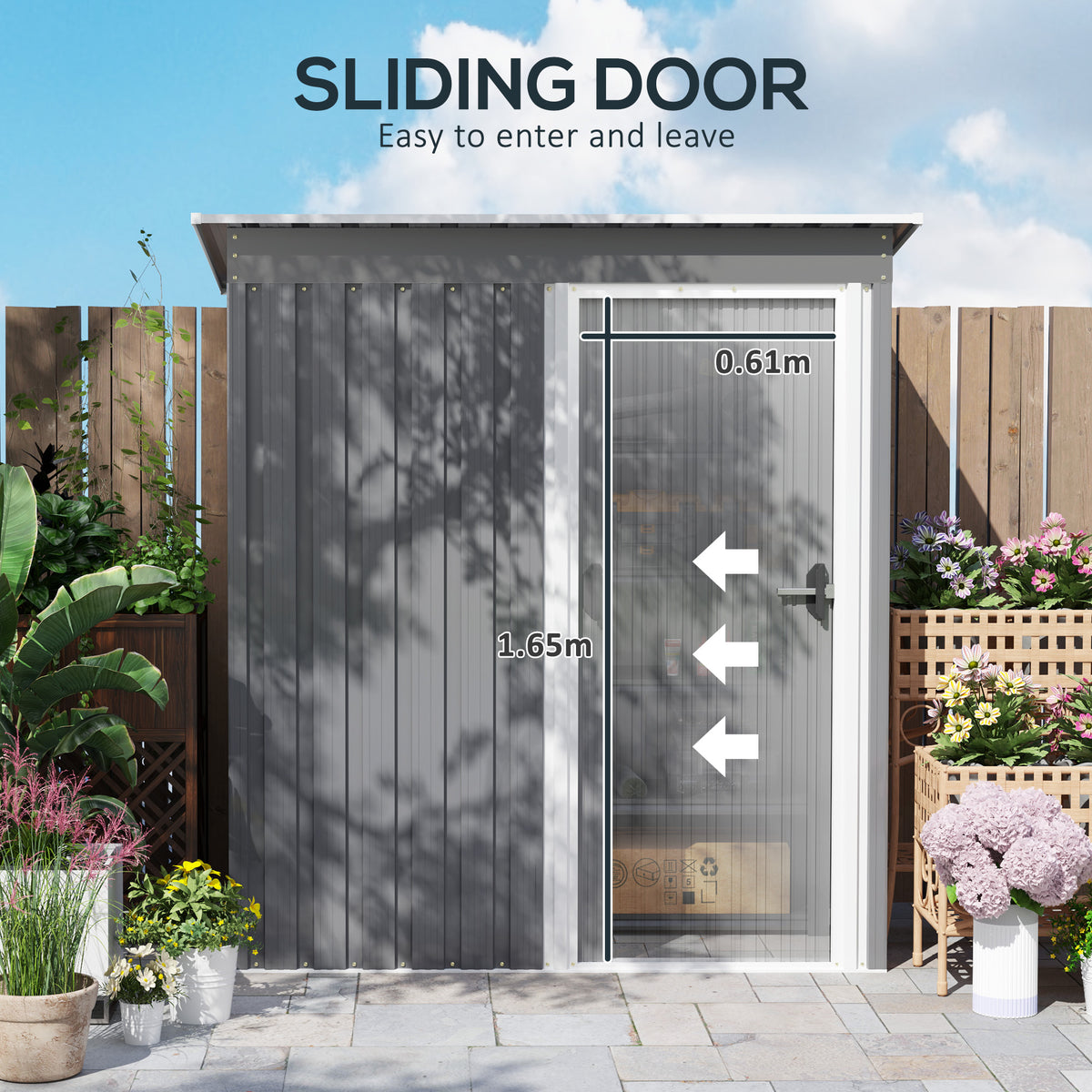 cortex-london-york-galvanised-steel-garden-storage-shed-sliding-door-light-grey