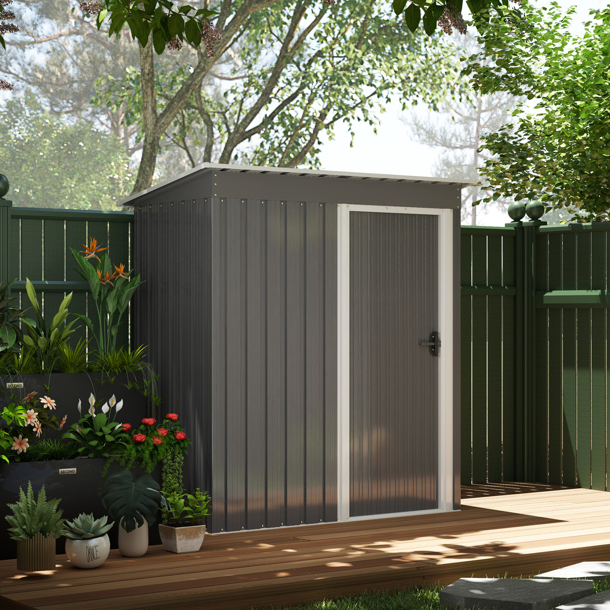 cortex-london-york-galvanised-steel-garden-storage-shed-sliding-door-light-grey