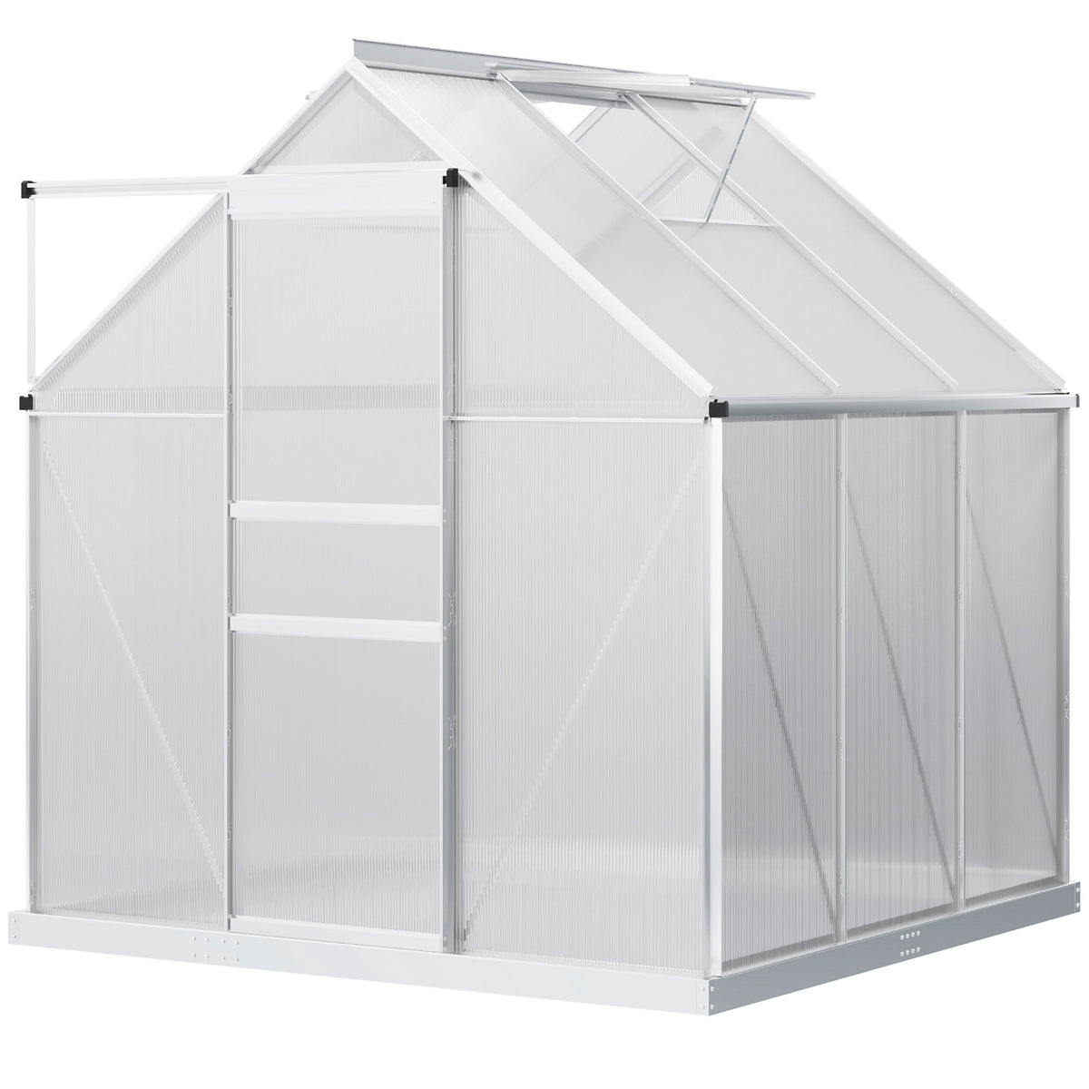 cortex-london-windsor-polycarbonate-walk-in-garden-greenhouse-silver-tone