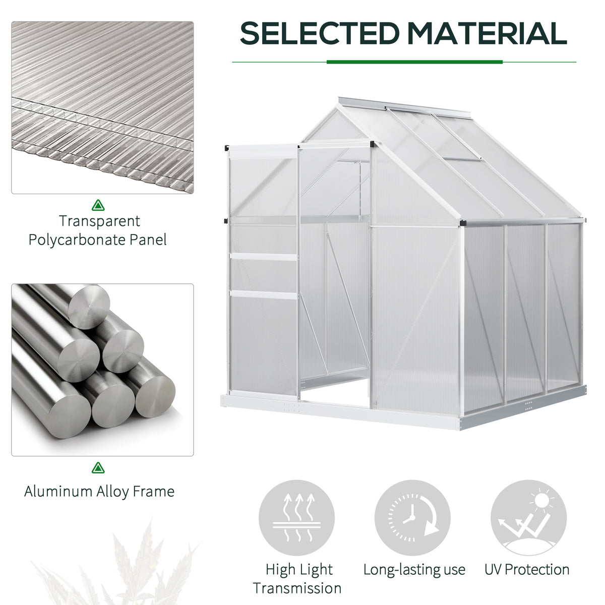 cortex-london-windsor-polycarbonate-walk-in-garden-greenhouse-silver-tone